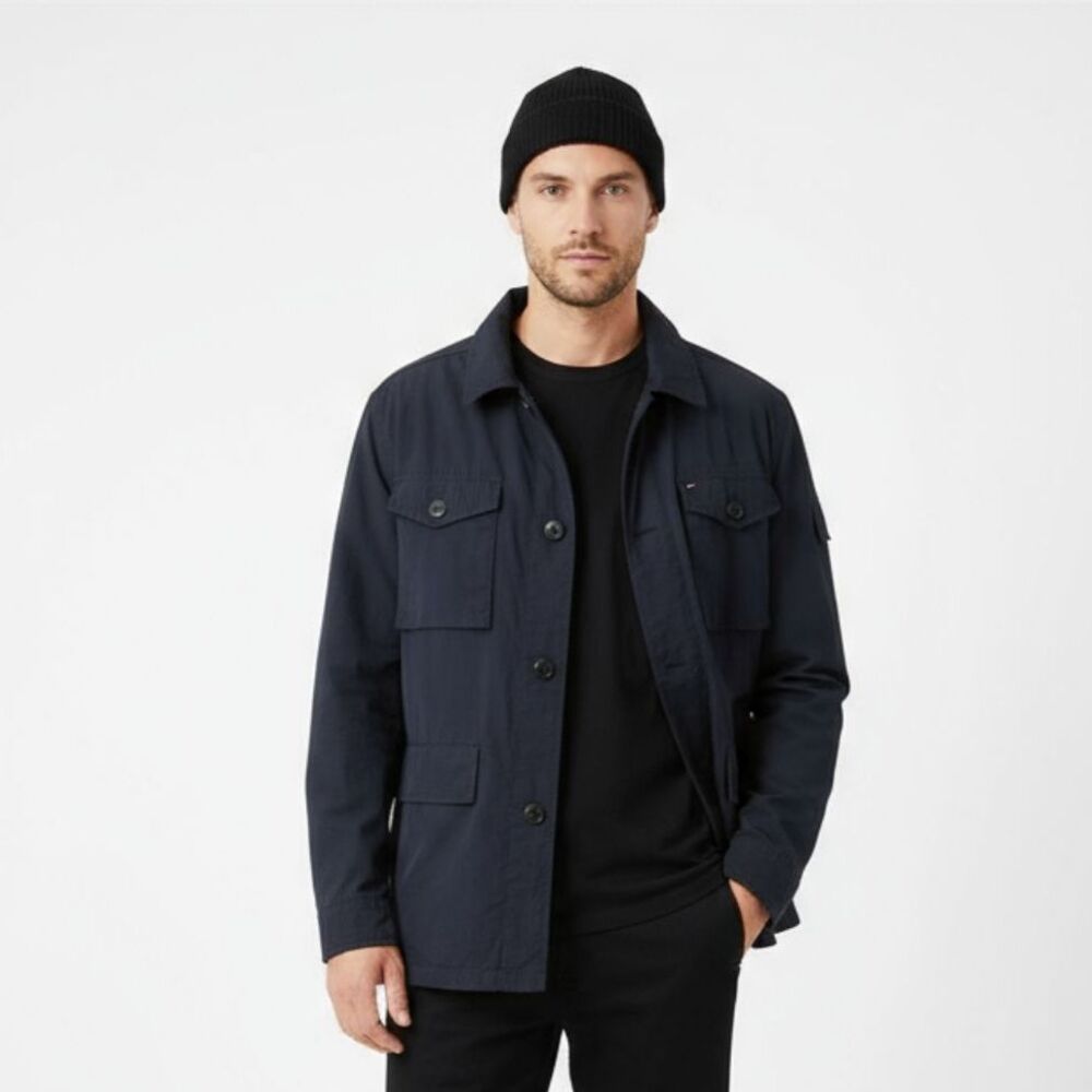 Tommy Hilfiger Men's Black Zip & Button Men’s Jacket XL